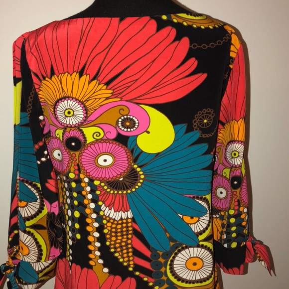 Trina Turk Bright Floral Hippy Chic Shift Dress 2 - Picture 5 of 7